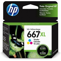 HP 3YM80AL 667XL Tricolor Ink Cartridge