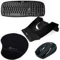 Kit KlipX teclado alam+mouse+base noteb+mouse pad