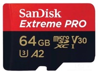 SanDisk Extreme Pro microSD 64GB UHSI C10 A2 U3 V30