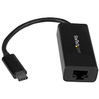 StarTech.com USB C to Gigabit Ethernet Adapter - Black - USB 3.1 to RJ45 LAN Network Adapter