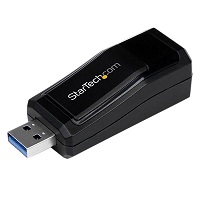 StarTech.com Adaptador Tarjeta de Red Externa NIC USB 3.0 a 1Gbps Gigabit Ethernet 1 Puerto - 1x RJ45 Hembra - 1x USBA