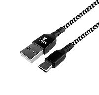 Xtech USB 2.0 A m to USB Type C m braided cable XTC-511
