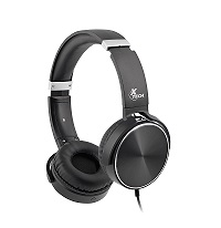 Xtech XTH-345 Spiral Headphones with Microphone - Soft padded ear cushions and adjustable headband - Driver unit: 40mm 