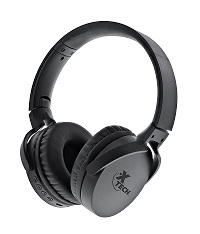 Xtech XTH-620 Wireless Headphones with Mic - On-ear - Ear cups rotate to lay flat while resting on your shoulders 