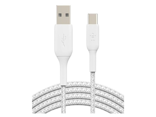 Belkin CAB002BT2MWH Cable Braided USB-Cto USB-A Cable 2M WH thumbnail 2