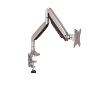 StarTech.com Desk Mount Monitor Arm, Heavy Duty Ergonomic VESA Monitor Arm, Single Display up to 9kg, Full Motion, Height Adjustable, Articulating, Aluminum, C-Clamp/Grommet, Silver - Small Footprint Design - Mounting kit