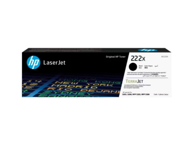 HP W2220X 222X HIGH YIELD BLACK ORIGINAL LASERJET TONER CARTRIDGE