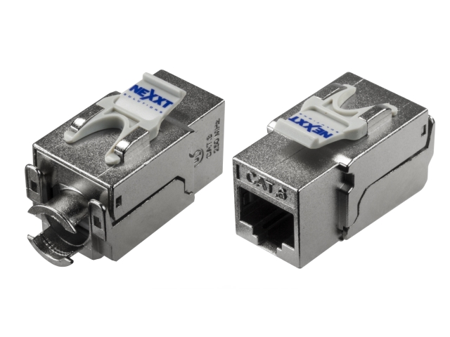 Nexxt Solutions Infrastructure PCGKJC6TYRJSL Nexxt Shielded Keystone Jack Cat6 Toolless and 110 Type