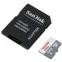 SanDisk MIcroSDXC 64gb ULTRA w/adap USH-1 C10 Android 100MB