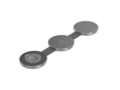 Klip Xtreme - Charging stand / battery charger - 15 Watt - 24 pin USB-C - Cellular phone / Wireless earbuds / Apple AirPods / Apple Watch - Wireless - Para Smartphones - 3 in 1 foldable