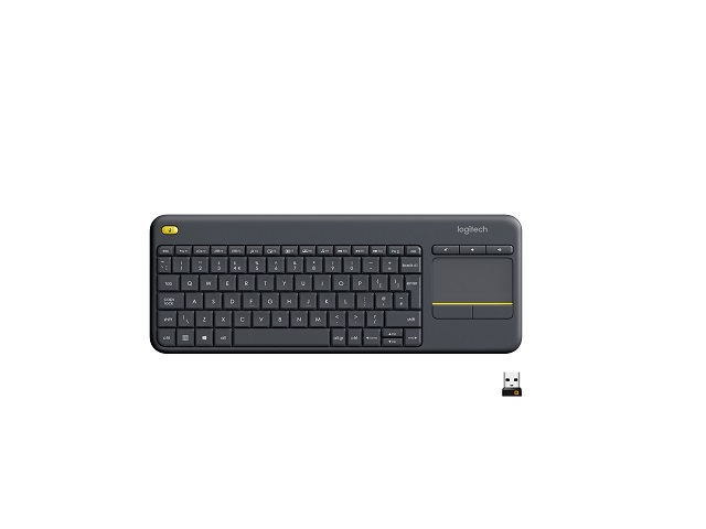 Thumbnail 12 for Logitech 920-007119 K400Plus Cordless Touch Keyboard Eng Black USB 2.4G