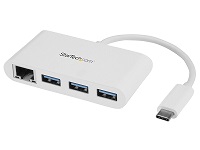 StarTech.com Hub - 3 SuperSpeed USB 3.0 + 1 10/100/100