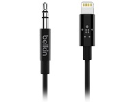Belkin - Lightning to headphone jack cable - Lightning male to mini-phone stereo 3.5 mm male