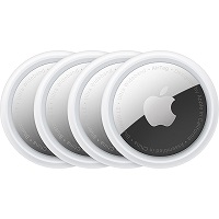 Apple AirTag - Etiqueta Bluetooth antipérdida para teléfono móvil, tableta (paquete de 4) - para 10.2-inch iPad; 10.5-inch iPad Air; 10.5-inch iPad Pro; 10.9-inch iPad Air; 11-inch iPad Pro; 12.9-inch iPad Pro; 9.7-inch iPad; 9.7-inch iPad Pro; iPad Air 2; iPad mini 4; 5; 6; iPhone 11, 12, 13, 6s, 7, 8, SE, X, XR, XS, XS Max; iPod touch (7G)
