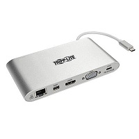 TRP Adap.USB-C a HDMI/VGA/mDP/USB/Eth GB/SD/3.5mm/Carga PD