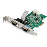 StarTech.com Tarjeta PCI Express Adaptadora de 2 Puertos Serie RS232 - Tarjeta Controladora Serial PCIe RS232 - PCIe a DB9 UART16950