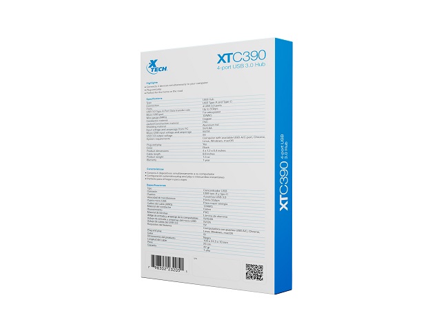 Thumbnail 3 for Xtech XTC-390-2 4-port USB 30 Hub XTC-390