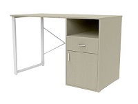 Xtech Sgl Lvl Desk w/Drawer Cabinet birch wood XTF-CD630