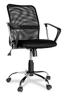 Xtech Chair Exec Verona Black w/arm chrome base XTF-MC117