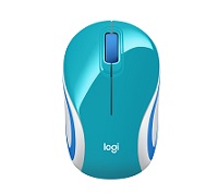 Logitech mouse inalambrico M187 azul brillante